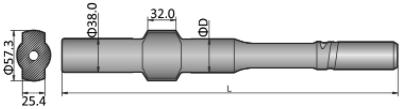 Shank Adapter COP/BBC Atlas Copco BBC 51, BBC 52, BBC 54, BBC 120