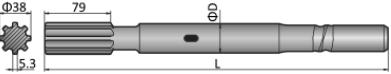 Shank Adapter COP/BBC Atlas Copco COP 1132