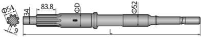 Shank Adapter COP/BBC Atlas Copco COP 1338EX