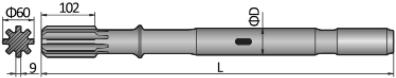 Shank Adapter HC Montabert HC 120 RP, HC 150 RP, HC 155 RP, HC 158 RP